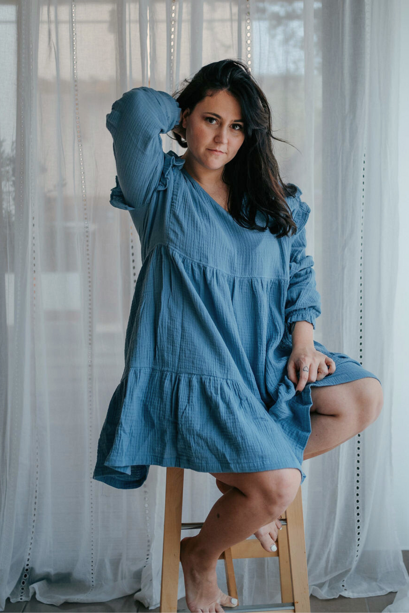 ALMA Blue Jeans - La robe d’allaitement édition BLOOM Collection